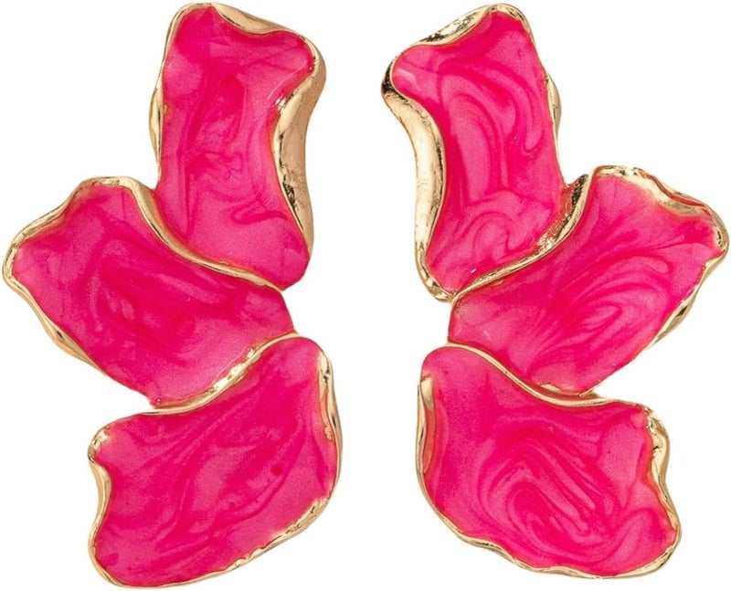 EXPHAIN Irregular Petal Earring For Women Stainless Steel Unique Statement Flower Dangle Earrings Trendy Jewelry Gift - Image 1